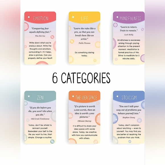 BEST 100 Mindful Prompts for Self Care & Stress Relief | Cards to Reduce Anxiety - Picture 7 of 9
